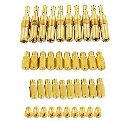 For Keihin Forgasser 30 stk Hoveddyser + 10 stk Lav/Pilotdyse Sett 120 125 130 135 140 32 45 48 50 52 55