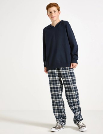 Lindex Trousers Pyjama Flannel - Navy - 170