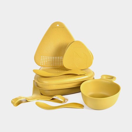 Kit de refeição Light My Fire Outdoor MealKit MustyYellow, 8 peças