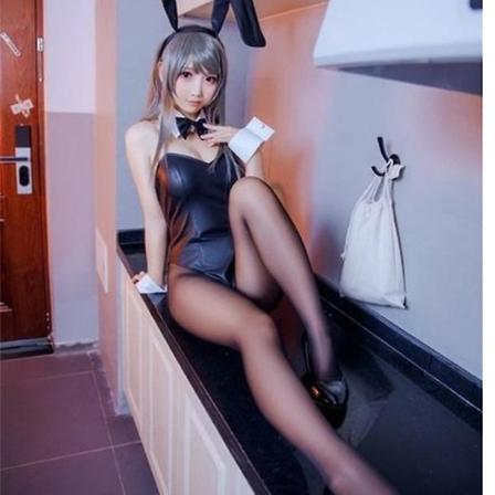 Rascal ei haaveile puputytöstä Senpai Sakurajima Mai Cosplay-asu naisten musta yksiosainen bodi Halloween-juhliin Costume 90 pounds 119 pounds
