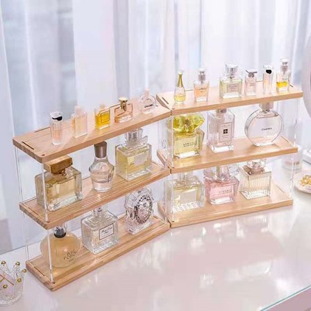2 Lags Parfume Opbevaringsboks Legetøj Display Stand