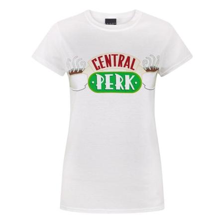 Friends Dam/Kvinnor Central Perk T-Shirt L Vit White L