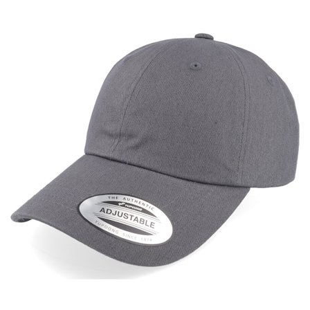 Yupoong - Harmaa adjustable Lippis - Dark Grey Dad Cap @ Hatstore