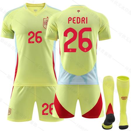 Mub- 2024 Spanien borta EM fotbollströja 26 PEDRI 26 PEDRI M