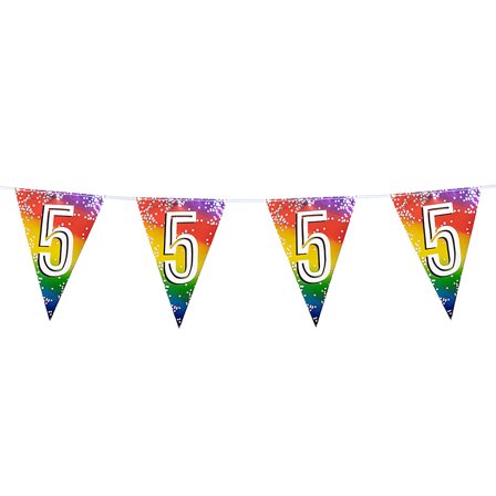 Flagguirlande Regnbue 5 år