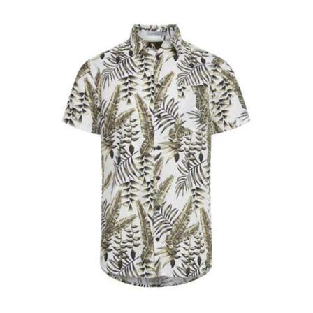 Blend, Half -sleeve shirt Wit, Heren, Maat:M