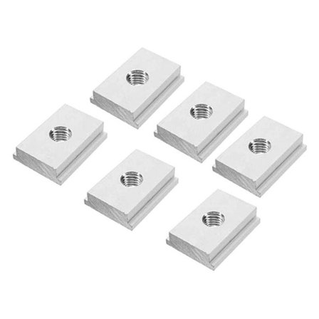 6 stk M8 Serie T-spor gliderenøtt skyvemutter i aluminiumlegering T-spor mutter for profil trebearbeidingsverktøy feste spor
