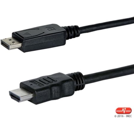 Displayport-kaapeli - HDMI M/M Musta 2 m. DisplayPort-HDMI-kaapeli M/M Musta