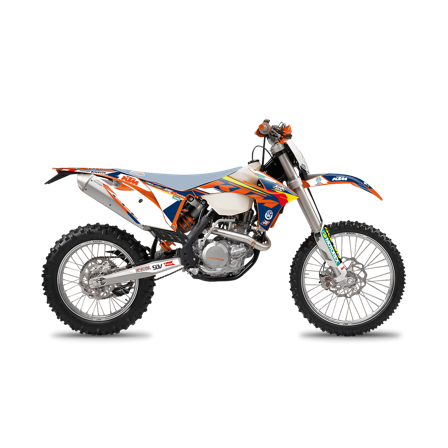Kit de Adhesivos Blackbird Replica Trophy 2018 Naranja-Azul - KTM 450 SX-F 2011-2012