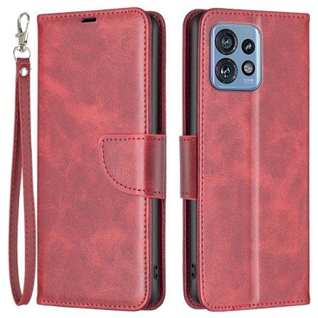 SKALO Motorola Edge 40 Pro 5G Lompakkokotelo PU-nahkaa - Punainen