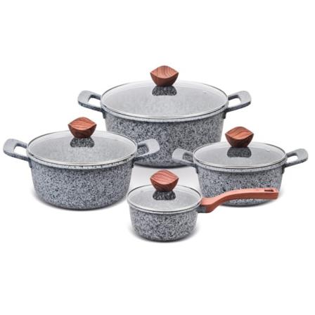 Krukor Granit Promis Granite Uppsättning Krukor