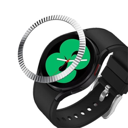 Samsung Galaxy Watch 4 Classic (46 mm) skrå ring i rustfrit stål - Sølv Silver grey
