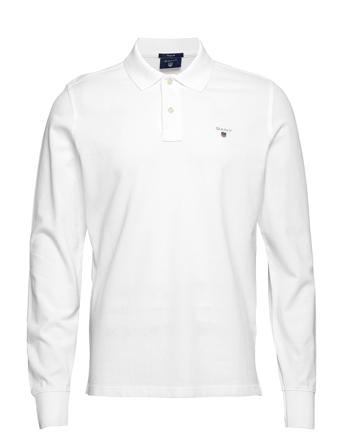 Original Pique Ls Rugger Polos Long-sleeved Vit GANT