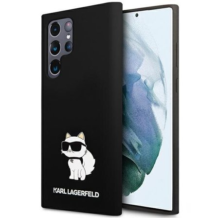 Karl Lagerfeld Choupette-etui i silikone til Samsung Galaxy S24 Ultra - sort