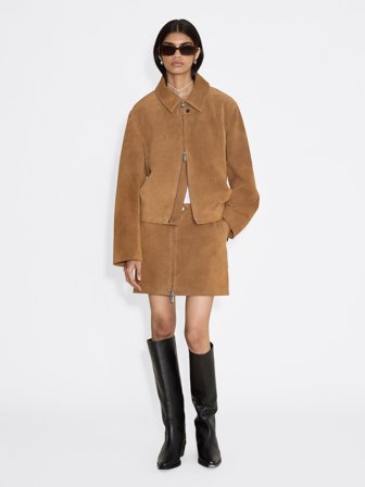 Holzweiler Cia Suede Leather Skirt - Camel - Women's - M