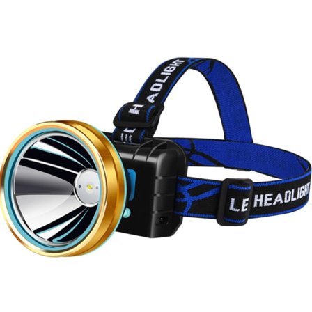 IC LED kraftig pandelampe, genopladelig udendørs lommelygte, indbyggede 2 batterier (aluminiumlegering T6 lampeperler 100mm hovedring)GroupM