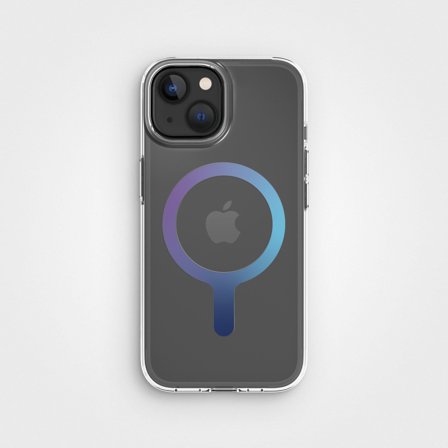 Blueberry - Avtagbar MagSafe-ring & Klart mobilskal-paket, iPhone 15