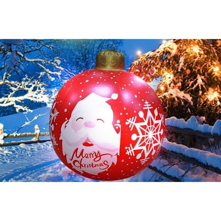 Gigant julekule julepynt, 60 cm PVC oppblåsbar Chri