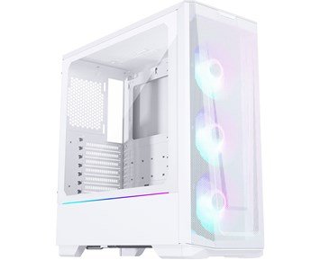 Phanteks Eclipse G360 Air, Matte White - Mid-tower chassi med RGB-fläktar och sidopanel i härdat glas