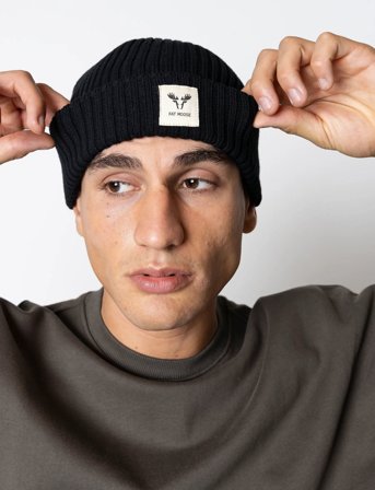 Fat Moose Fat Beanie - Black - ONE SIZE