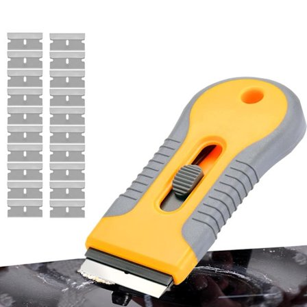 1 ovn skrapeverktøy uten riper, med 20 utskiftbare ovnskraper