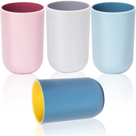 Muovinen Hammasharjateline Hammasharjakupit Hammasharjamuki, kylpyhuoneeseen keittiöön, sarjakuvakuvio, kahvalla, 350 ml, 4 kpl