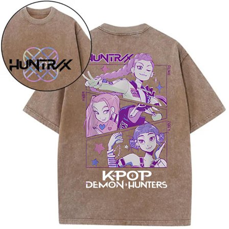 2025 Anime K-Pop Demon Hunter T-skjorte KPop DemT-skjorte Brun