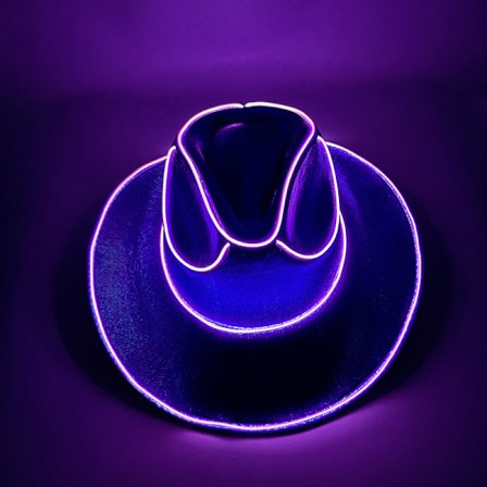 Disco Luminous Cowboy Hat Glowing Light Bar Cap