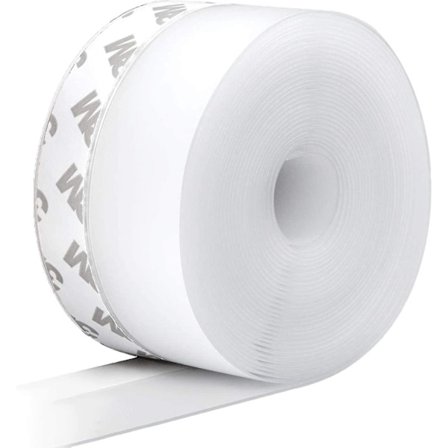 Trekkbeskyttelsestape 10m/33ft, Selvklebende Dørbunnstetning, Silikon