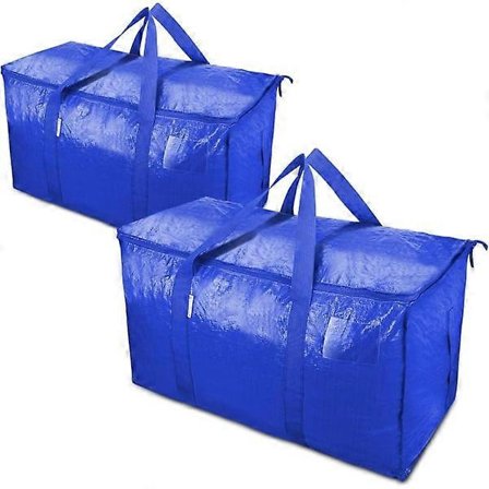 Erittäin suuret muuttokassit vetoketjuilla ja kantokahvoilla tilaa säästävään muuttovarastointiin