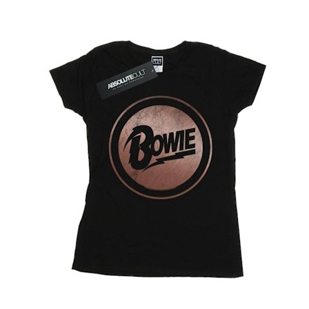 David Bowie Dam/Kvinnor Roséguld Cirkel Bomull T-shirt XXL B