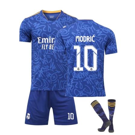 21-22 Real Madrid hjemmebanetrøje nr. 7 Ronaldo Madrid udebanetrøje Mbappe nr. 7 fodbolduniform holduniform træningsuniform nr. 9 21-22 Modric No. 10 