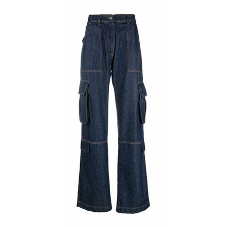 Msgm Wide Jeans Blå, Dame