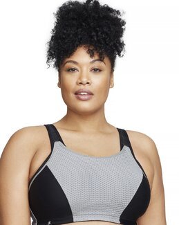 Sport-bh Svart/grå - F85 - Glamorise