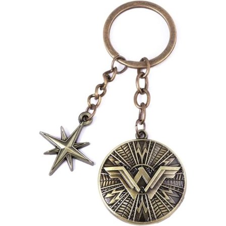 Cartoon Wonder Woman Nyckelring DC Comics Superhjälte Wonder Woman W