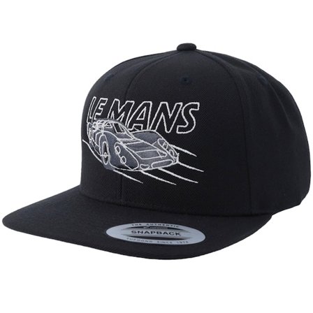 Gearshift - Race Car Le Mans City Black Snapback Snapback Black Cap - @ Hatstore