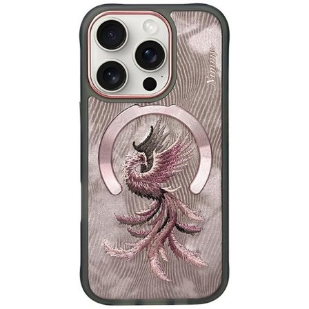 Nimmy Magnetic Fantasy Animal MagSafe-etui for iPhone 16 Pro - rosa gull