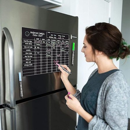 Magnetisk svart tørrslett-oppgavetavle for flere barn og voksne