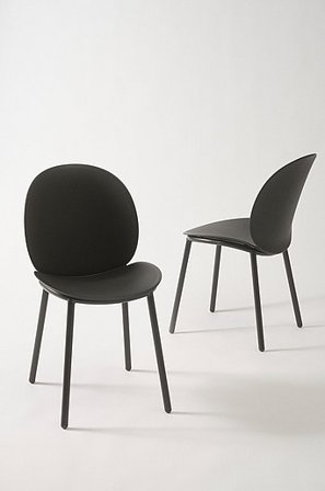 Jotex - Stol 2-pak Black mdf/metal - GLOMMEN - Køb Spisebordsstole & køkkenstole hos Jotex