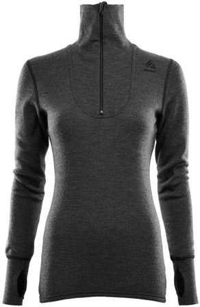 Aclima DoubleWool Polo Shirt Zip Woman Marengo/Jet Black