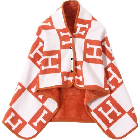 Fleece Bärbar filt, mysig poncho filt med knappar, plysch S