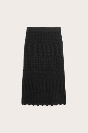 Kappahl | Stickad kjol | Svart
