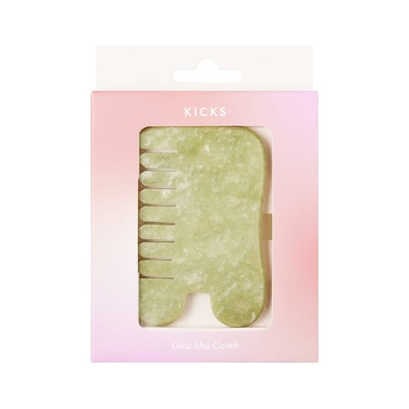 KICKS Beauty Gua Sha Comb Green, Hår, Børster & Accessories, Kamme