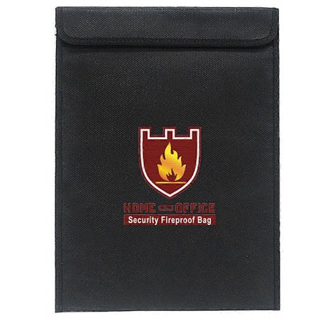 Brandsikker Papirpose A4 Vandtæt Taske Holdbar Filpose Sikkerhedsdokumenttaske til Hjemmekontor Skole (38X28CM)
