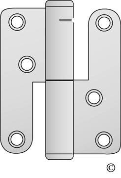 ASSA 2228-110 Fjærhengsel 110 mm, forsinket Høyre, Dør- & vindusbeslag