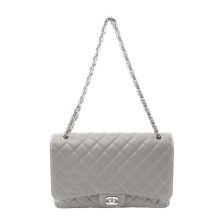 Chanel Vintage Pre-owned Shoulder Väska grå, Dam Vintage Väskor, Dam, Storlek: ONE SIZE