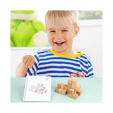 3D Logisk Tænkning Træ Byggeklodser Stabling Spil Kreativt Pædagogisk Legetøj