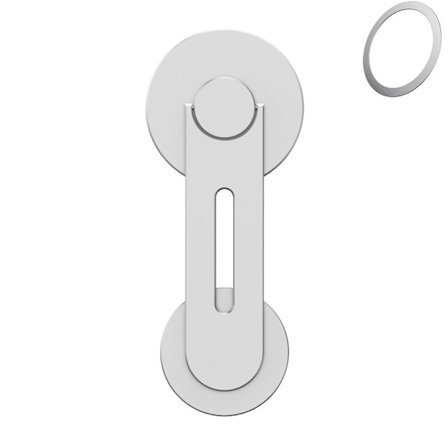 Magnetisk Tesla Car Mobil Phone Mount Foldbar bærbar telefonholder Silver iPhone 12/13/14