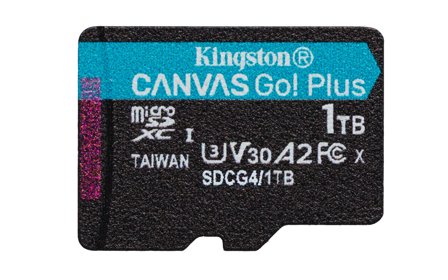 Kingston 1TB Canvas Go Plus Gen4 microSD-kort, UHS-I, U3, V30, A2, inkludert SD-adapter