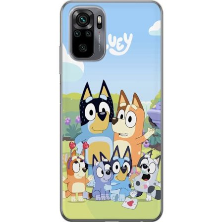 Kompatibelt Mobilskal till Xiaomi Xiaomi Redmi Note 10 Bluey mobilskal med hela familjen i färgglad design